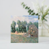 Claude Monet - Haystacks Feestdagenkaart (Staand voorkant)