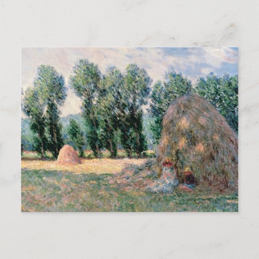 Claude Monet - Haystacks Feestdagenkaart (Voorkant)