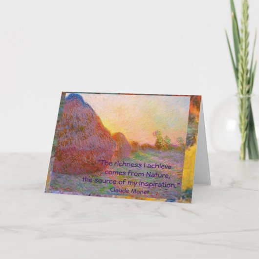 Claude Monet Haystacks Kaart (Voorkant)