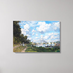 Claude Monet - Het bassin in Argenteuil Canvas Afdruk