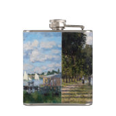 Claude Monet - Het bekken in Argenteuil Heupfles (Achterkant)