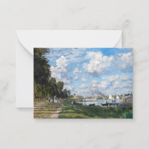 Claude Monet - Het bekken in Argenteuil Notitiekaartje