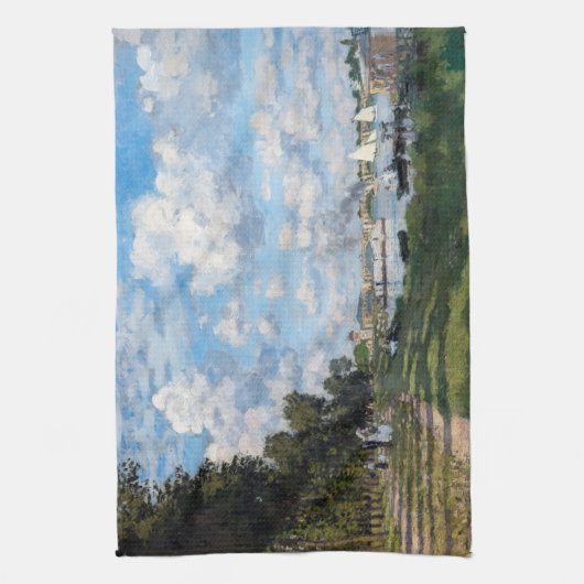 Claude Monet - Het bekken in Argenteuil Theedoek (Verticaal)