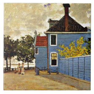 Claude Monet - Het Blauwe Huis in Zaandam, Tegeltje