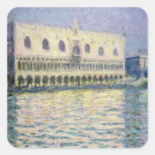 Claude Monet Het Ducal Palace, Venetië, 1908 Vierkante Sticker
