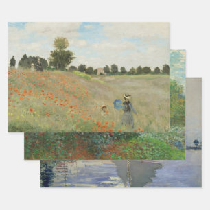 Claude Monet Het klaprozenveld bij Argenteuil Kuns Inpakpapier Vel