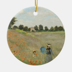 Claude Monet Het klaprozenveld bij Argenteuil Kuns Keramisch Ornament