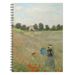Claude Monet Het klaprozenveld bij Argenteuil Kuns Notitieboek