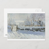 Claude Monet - Het Magpie Classic schilderij Briefkaart (Voorkant / Achterkant)