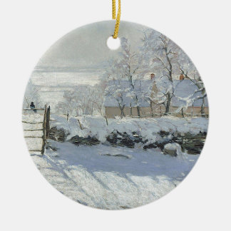 Claude Monet - Het Magpie Classic schilderij Keramisch Ornament