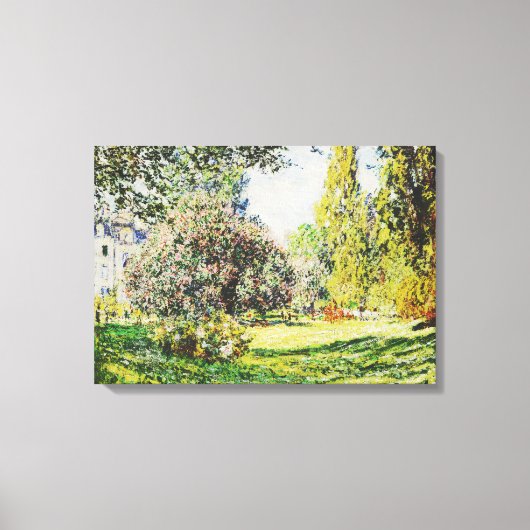 Claude Monet - Het Park Monceau Canvas Afdruk (Voorkant)