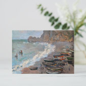 Claude Monet - Het strand bij Etretat Bedankkaart (Staand voorkant)