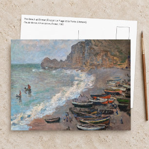 Claude Monet - Het strand bij Etretat Briefkaart