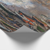 Claude Monet - Het strand bij Etretat Cadeaupapier (Hoek)