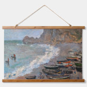 Claude Monet - Het strand bij Etretat Hangend Wandkleed (Voorkant)