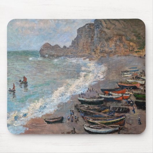 Claude Monet - Het strand bij Etretat Muismat (Voorkant)