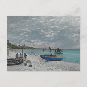 Claude Monet - Het strand bij Sainte-Adresse Briefkaart
