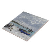 Claude Monet | Het strand bij Sainte-Adresse Tegeltje (Zijkant)