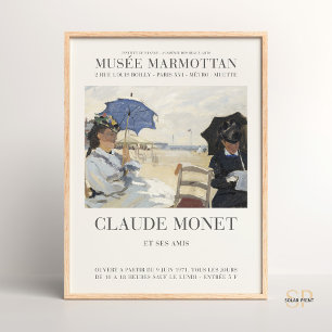 Claude Monet Het strand bij Trouville Art Print