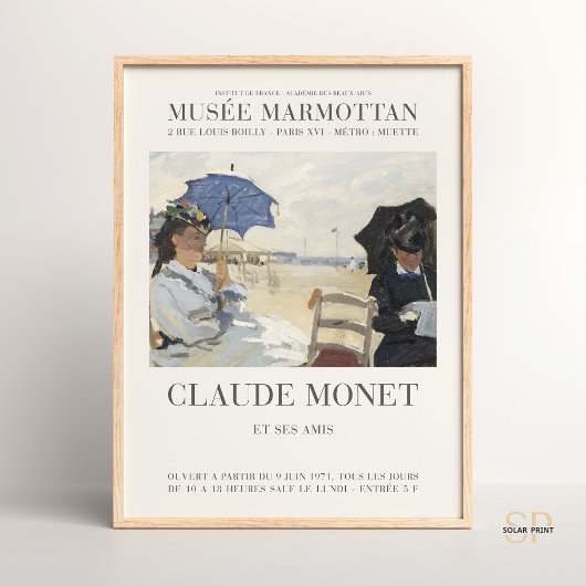 Claude Monet Het strand bij Trouville Art Print