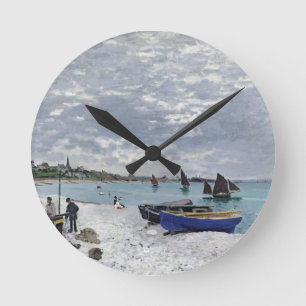 Claude Monet   het Strand in sainte-Adresse Ronde Klok