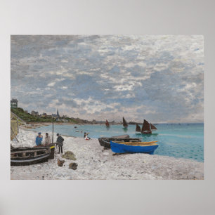 Claude Monet Het strand van Sainte-Adresse 1867 Poster