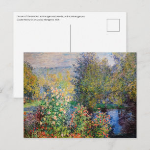 Claude Monet - Hoek van de tuin in Montgeron Briefkaart