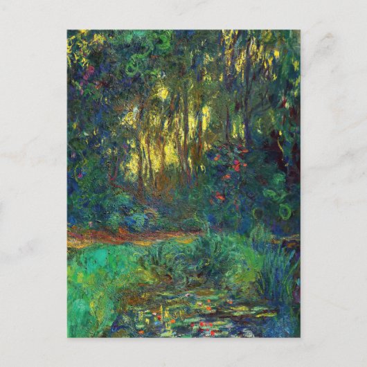 Claude Monet - Hoek van een vijver met waterlelies Briefkaart (Voorkant)