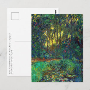 Claude Monet - Hoek van een vijver met waterlelies Briefkaart