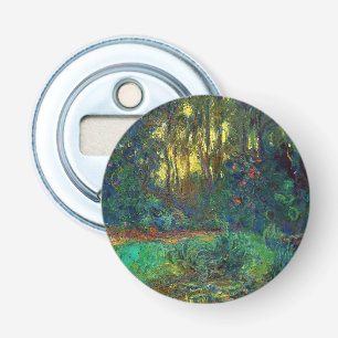 Claude Monet - Hoek van een vijver met waterlelies Button Flesopener