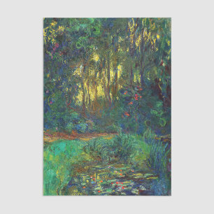 Claude Monet - Hoek van een vijver met waterlelies Tissuepapier