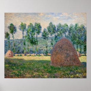 Claude Monet - Hooibergen bij Giverny Poster