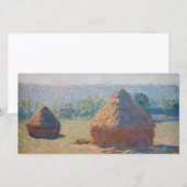 Claude Monet - Hooibergen, eind van de zomer Bedankkaart (Voorkant / Achterkant)