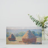 Claude Monet - Hooibergen, eind van de zomer Bedankkaart (Staand voorkant)