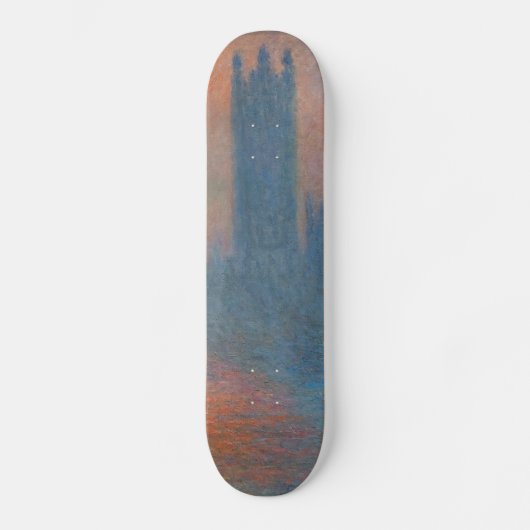 Claude Monet - Houses of Parliament London Skateboard (Voorkant)