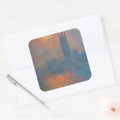 Claude Monet - Houses of Parliament London Vierkante Sticker (Envelop)