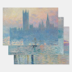 Claude Monet Houses of Parliament Zonsondergang Inpakpapier Vel