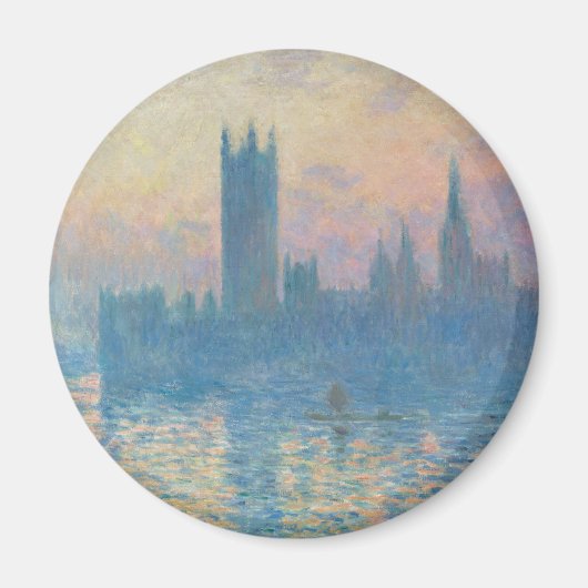 Claude Monet Houses of Parliament Zonsondergang Magneet (Voorkant)