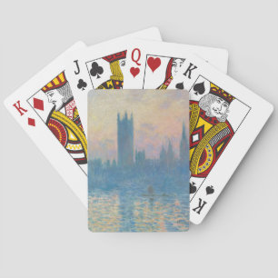 Claude Monet Houses of Parliament Zonsondergang Pokerkaarten