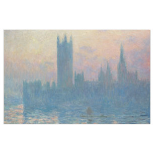 Claude Monet Houses of Parliament Zonsondergang Stof