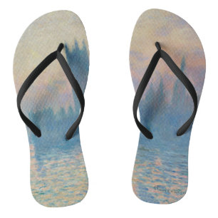 Claude Monet Houses of Parliament Zonsondergang Teenslippers