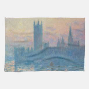 Claude Monet Houses of Parliament Zonsondergang Theedoek