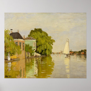 Claude Monet - Houses over de Achterzaan Poster
