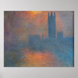 Claude Monet - Huizen van het Parlement Londen Poster