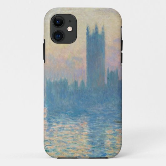 Claude Monet Huizen van het Parlement Zonsondergan Case-Mate iPhone Case (Achterkant)
