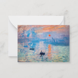 Claude Monet - Impressie, Zonsopgang Notitiekaartje