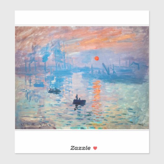 Claude Monet - Impressie, Zonsopgang Sticker (Vel)