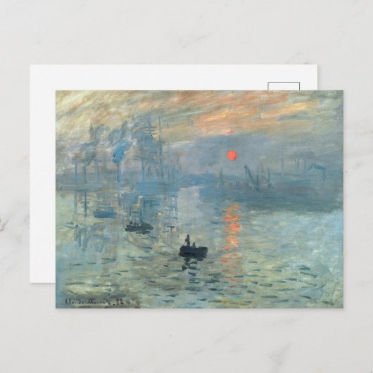 Claude Monet Impression Sunrise Briefkaart (Voorkant / Achterkant)