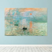 Claude Monet - Impression, Sunrise Canvas Afdruk (Insitu (Houten vloer))