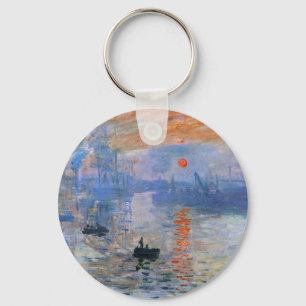 Claude Monet Impression Sunrise Classic Painting Sleutelhanger